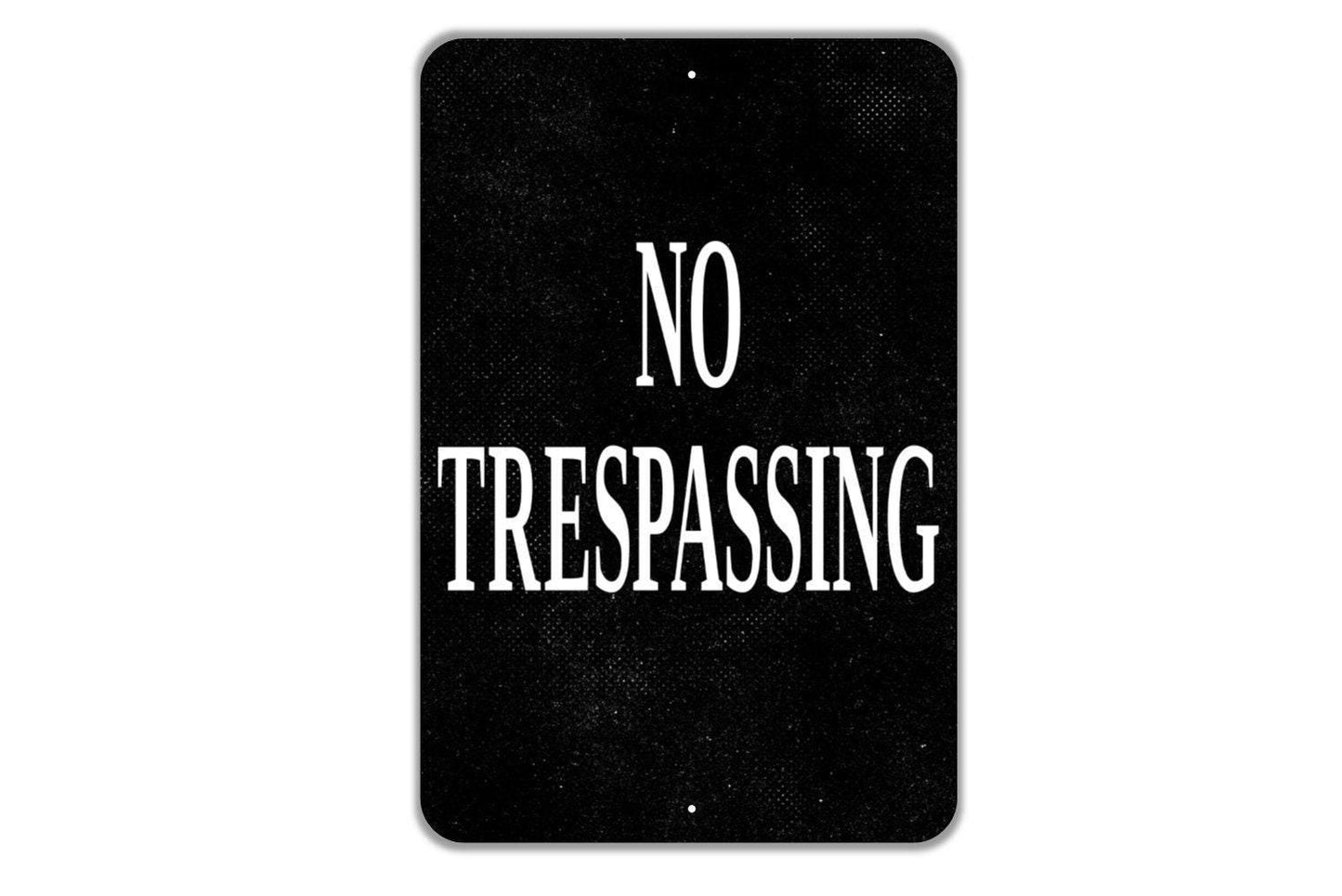 No Trespassing Vertical Sign - Metal Sign Private Property Wall Art - Indoor or Outdoor