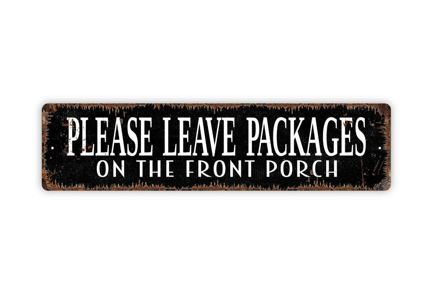 Please Leave Packages on the Front Porch Sign | Delivery Driver Sign | Package Drop Off Porch Sign | Metal or Vinyl Sticker