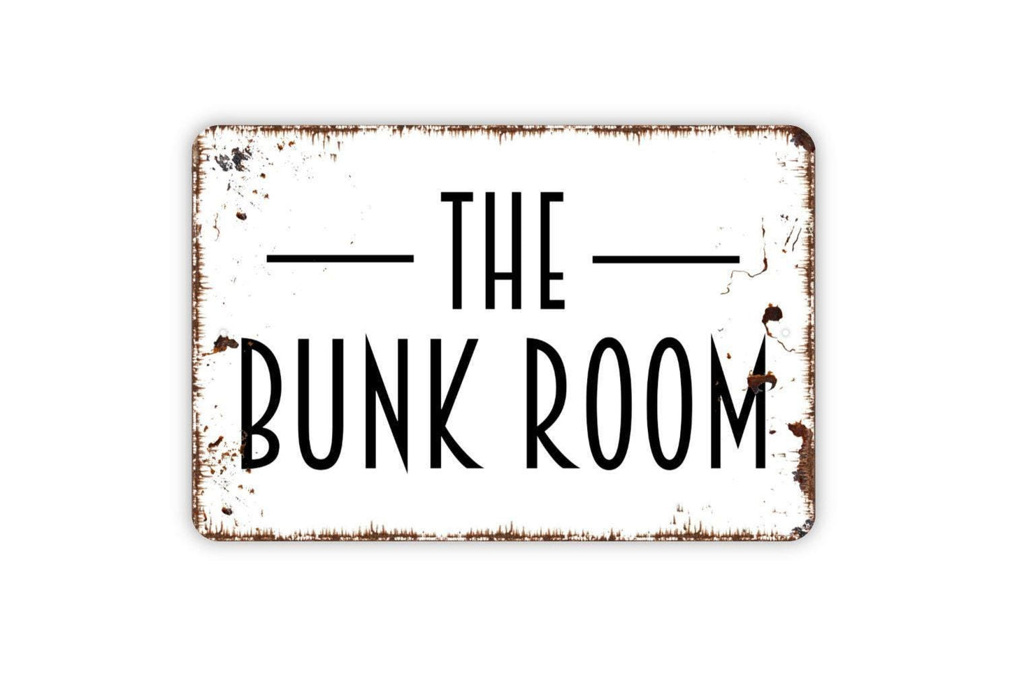 The Bunk Room Sign | Rustic Farmhouse Cabin, Lodge, or Kids Bedroom Wall Sign | Guest Room or Vacation Home Décor | Metal or Vinyl Sticker