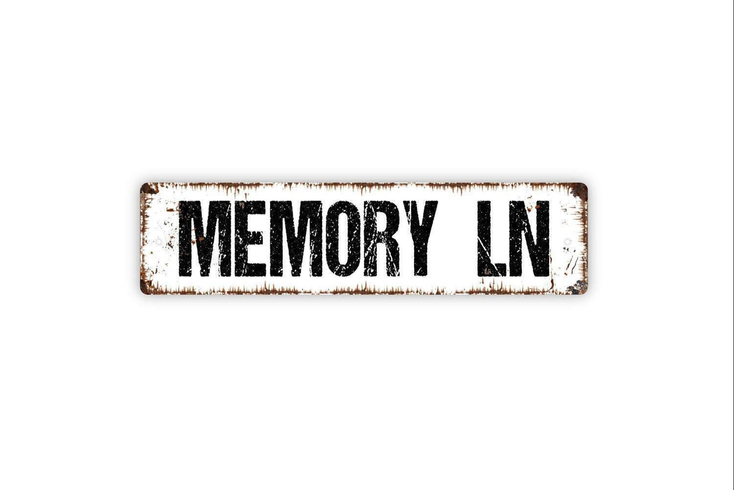 Memory Lane Sign - A Walk Down Memory Ln Family Love Welcome Home Vinyl Sticker Or  Street Metal Sign or Door Name Plate Plaque