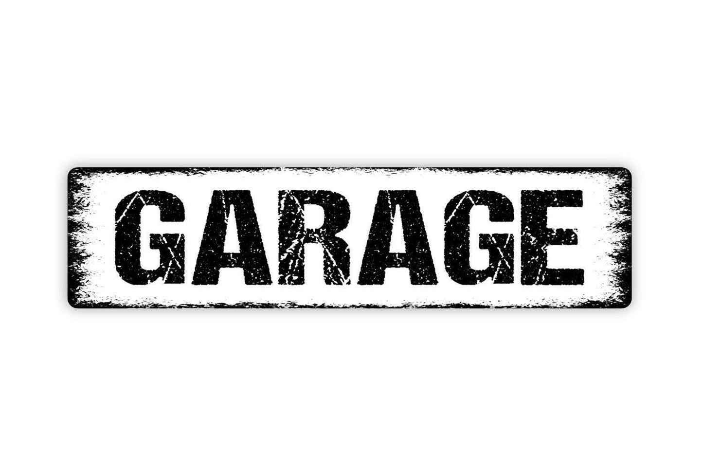 Garage Metal Sign, Vinyl Sticker Or  Street Sign, Farmhouse Style Decor, Door Name Plate Plaque