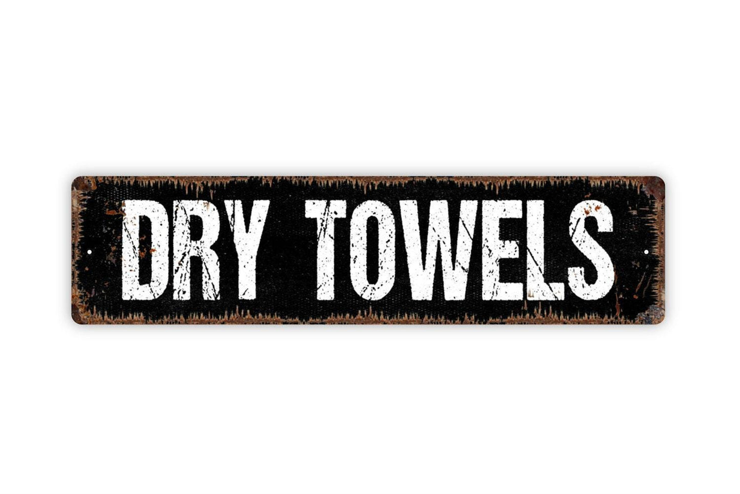 Dry Towels Sign - Swimming Pool Shower Bathroom Beach Vinyl Sticker Or  Metal Street Sign or Door Name Plate Plaque