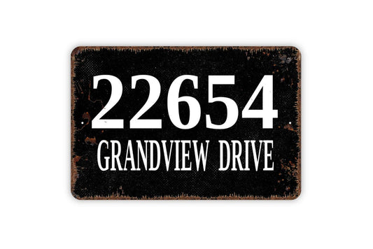 Custom Address Sign - Metal Indoor or Outdoor Wall Art