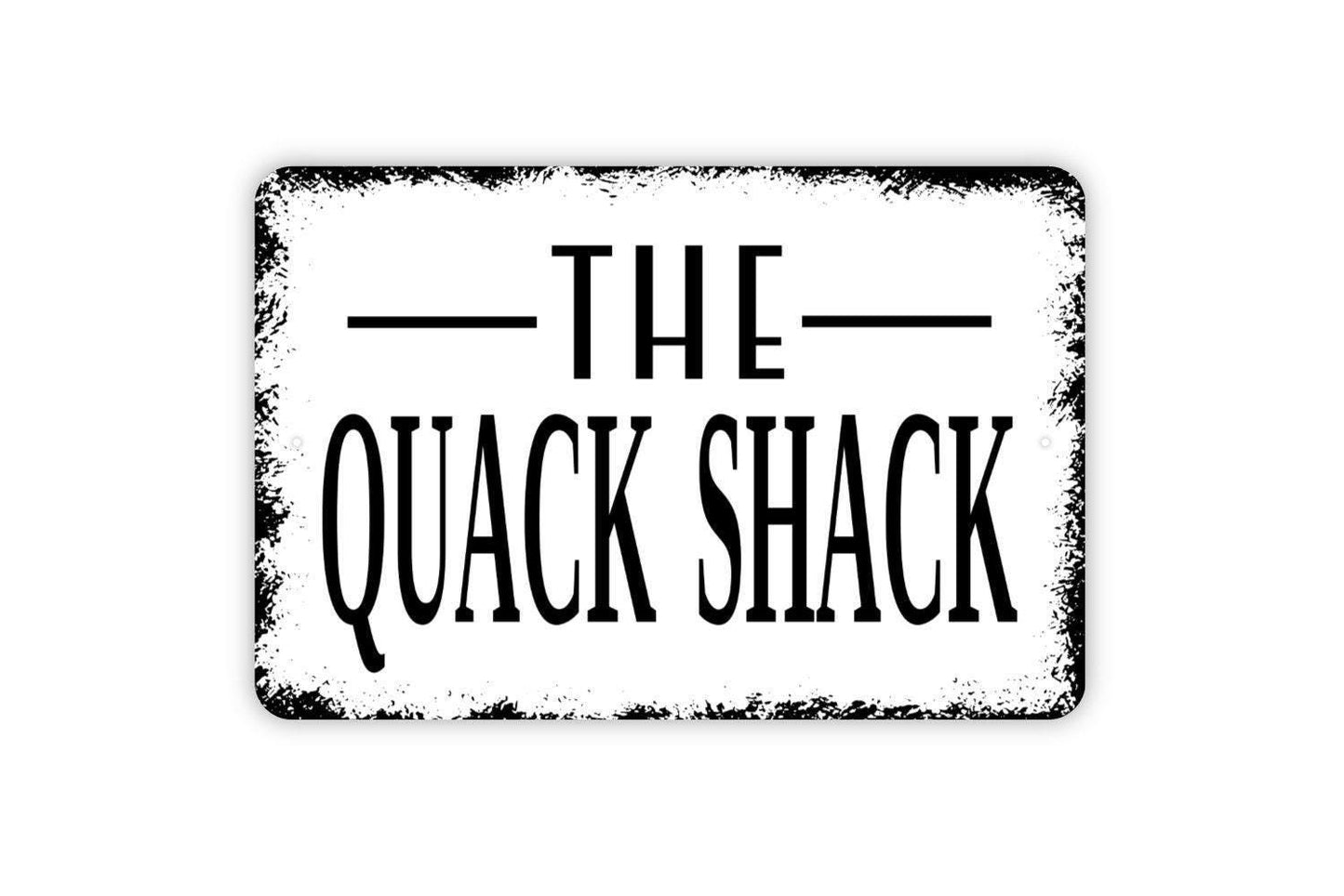 The Quack Shack Sign Metal or Vinyl Sticker | Funny Duck Coop Sign | Rustic Farmhouse Wall Art | Backyard Pond Decor | Duck Lover Gift Sign