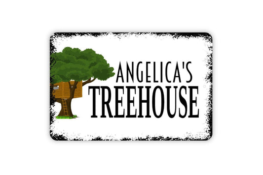Personalized Treehouse Sign - Custom Tree House Metal Wall Art