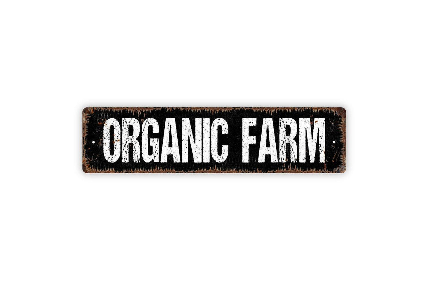 Organic Farm Sign - Farm Fresh Eggs Chickens Poultry Garden Beef Ranch Vinyl Sticker Or  Street Metal Sign or Door Name Plate Plaque