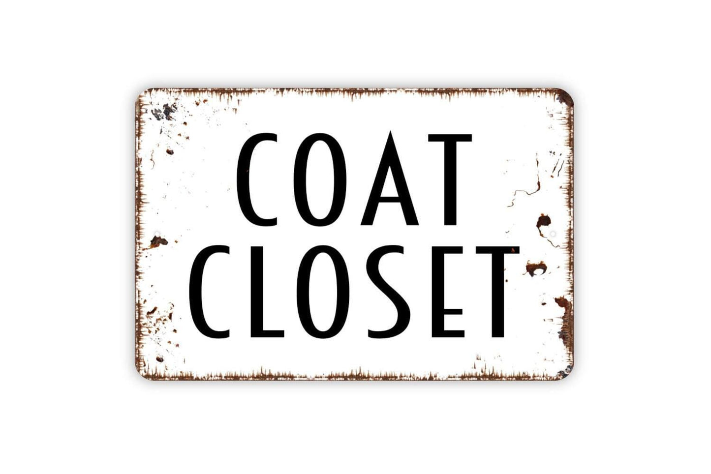Coat Closet Sign, Metal Sign, Farmhouse Contemporary Modern Wall Metal Sign