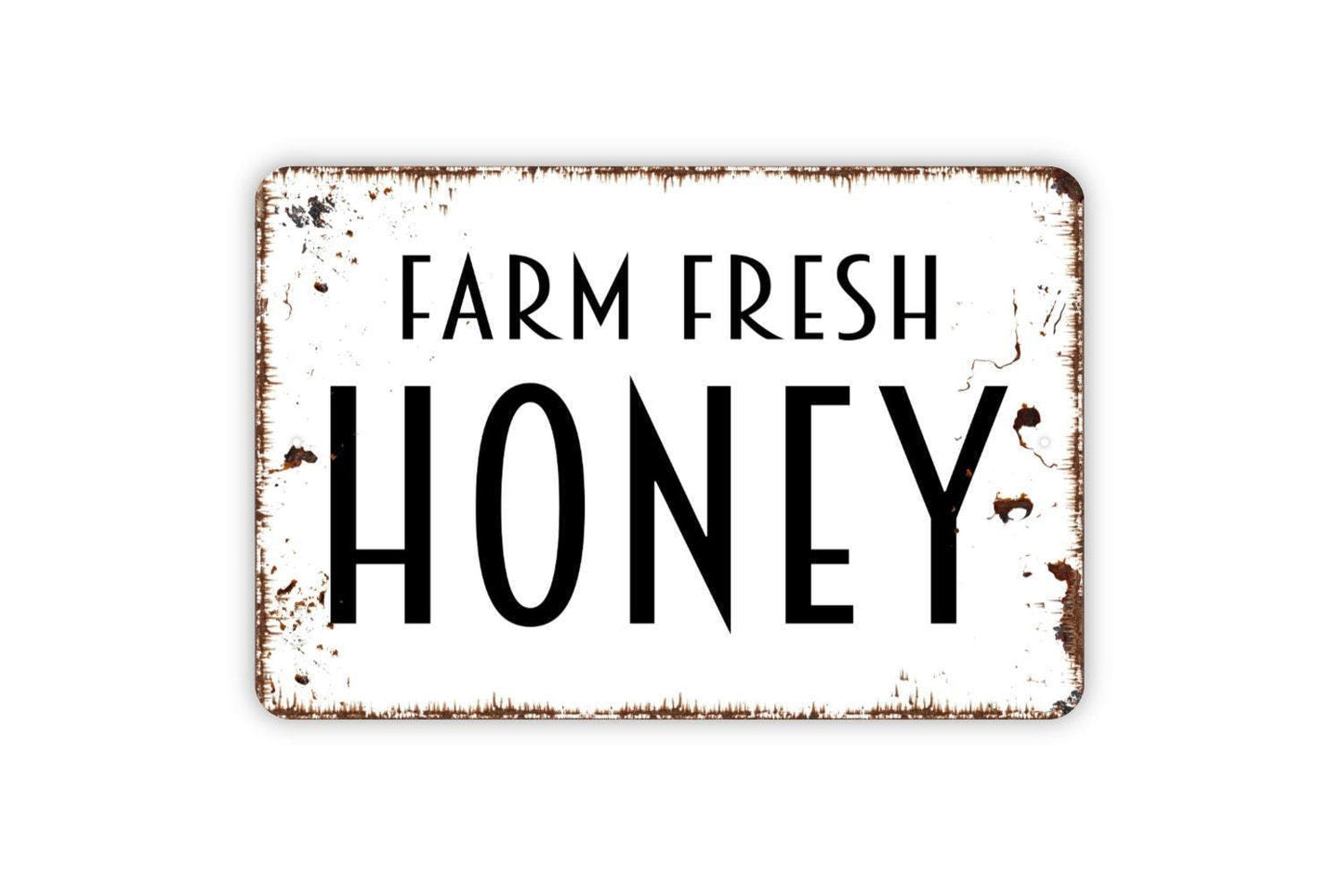 Farm Fresh Honey Sign, Metal Sign, Farmhouse Contemporary Modern Wall Metal Sign