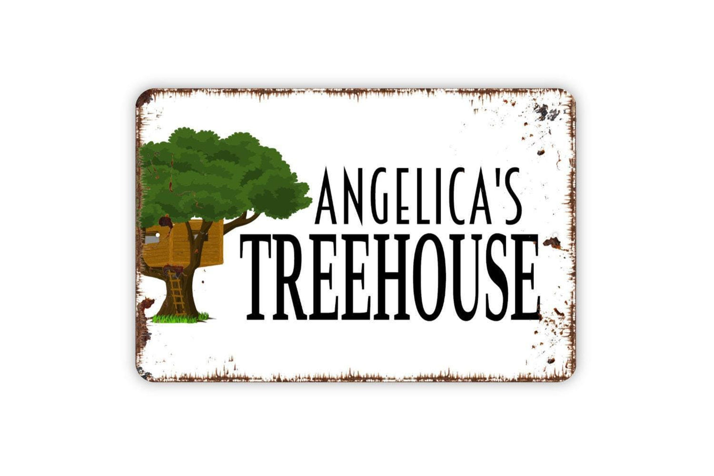 Personalized Treehouse Sign - Custom Tree House Metal Wall Art