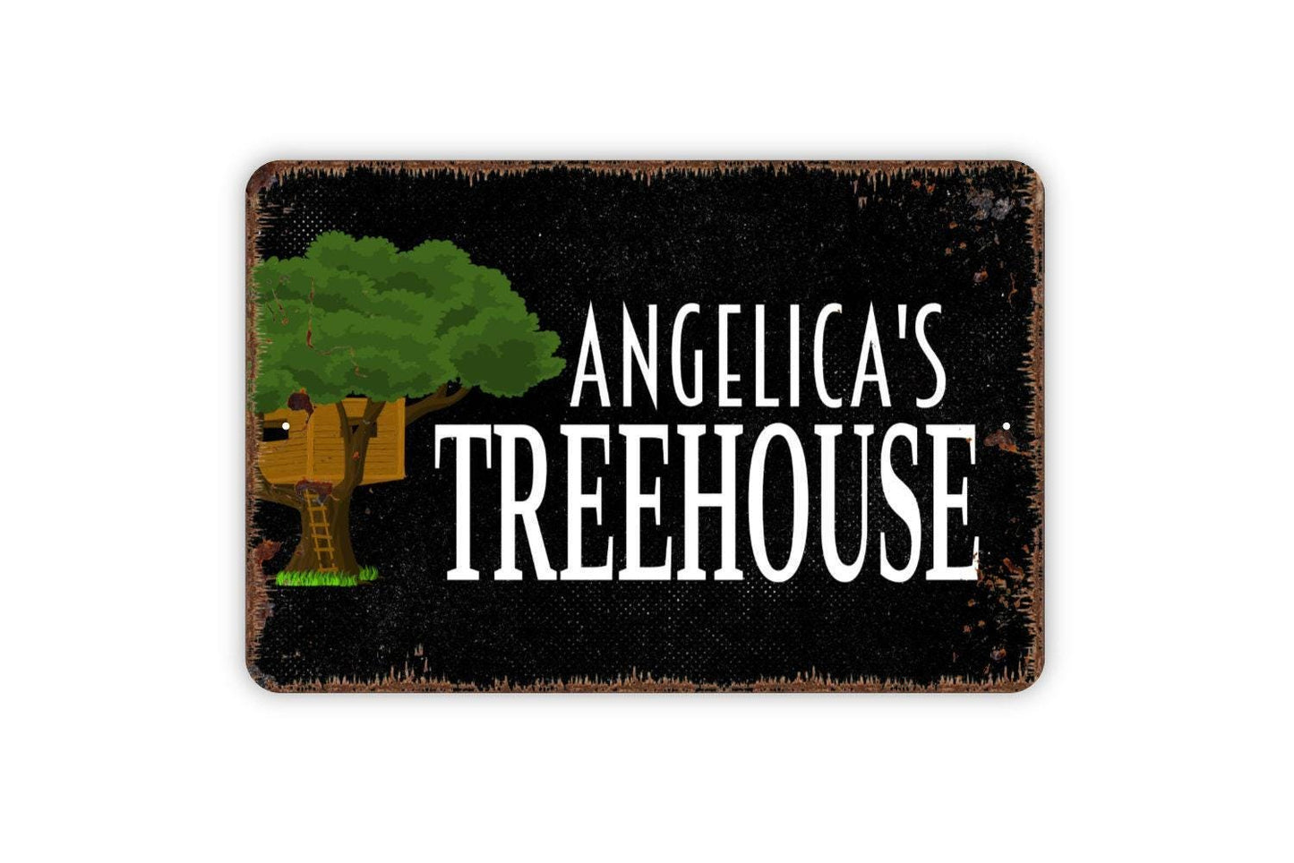 Personalized Treehouse Sign - Custom Tree House Metal Wall Art