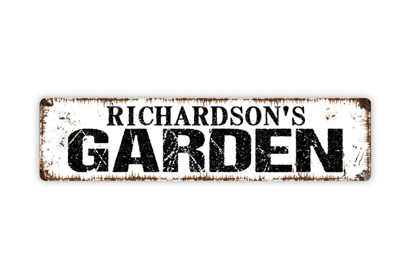 Personalized Garden Sign, Custom Metal Sign, Vinyl Sticker Or  Street Sign or Door Name Plate Plaque