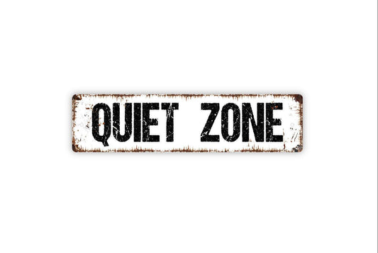 Quiet Zone Sign – Library or Study Room Wall Decor – Office or Classroom Quiet Area Sign – Metal Sign or Vinyl Sticker