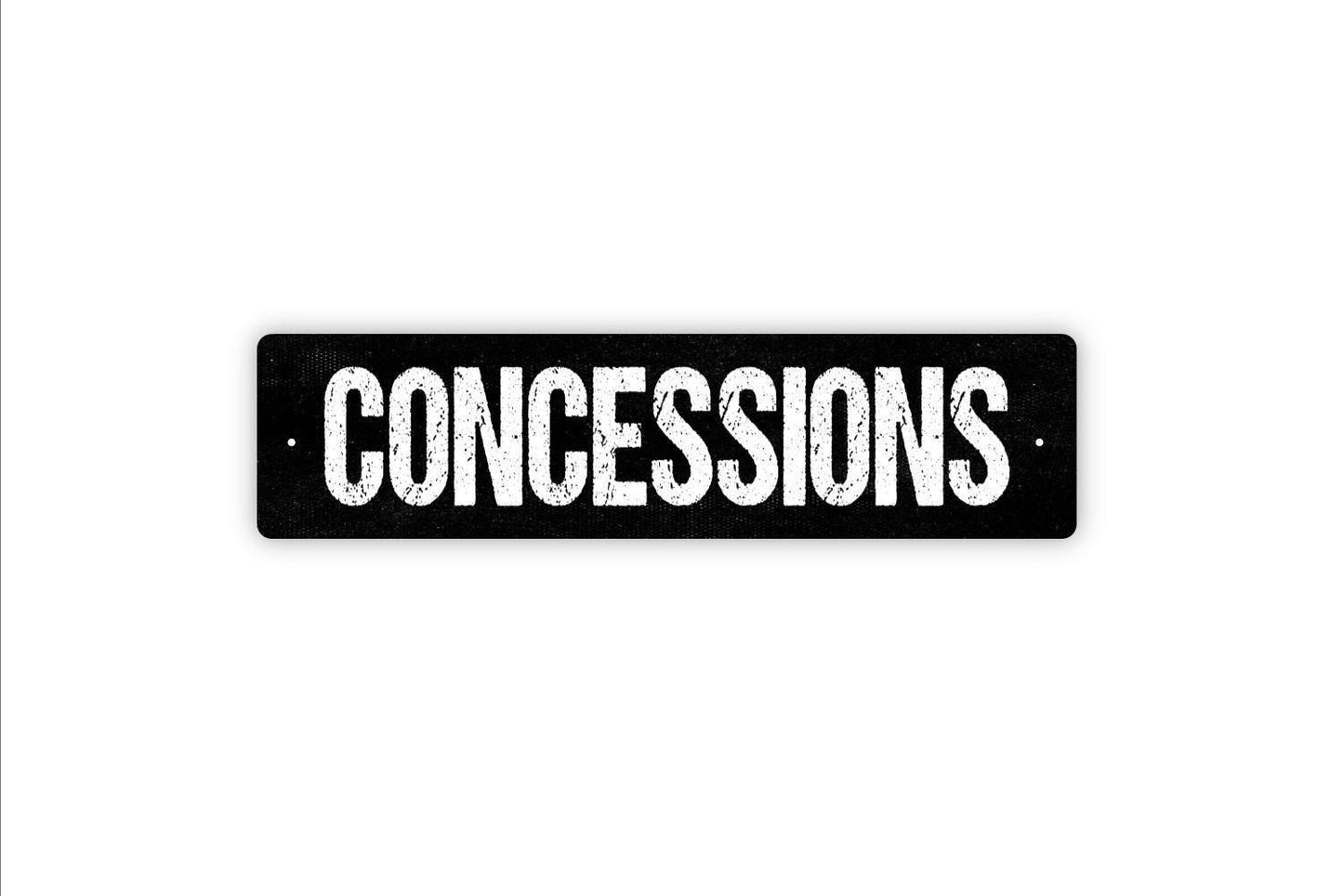 Concessions Sign | Rustic Snack Bar Wall Decor | Movie Theater or Carnival Sign | Custom Metal Sign or Vinyl Sticker | Food Stand Wall Art