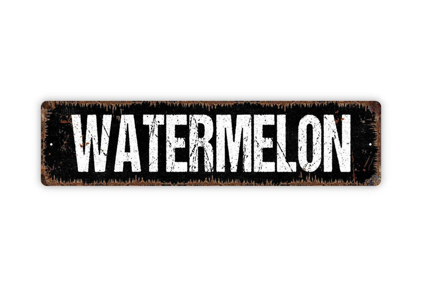 Watermelon Sign - Fruit Produce Garden Marker Farmers Market Vinyl Sticker Or  Street Metal Sign or Door Name Plate Plaque