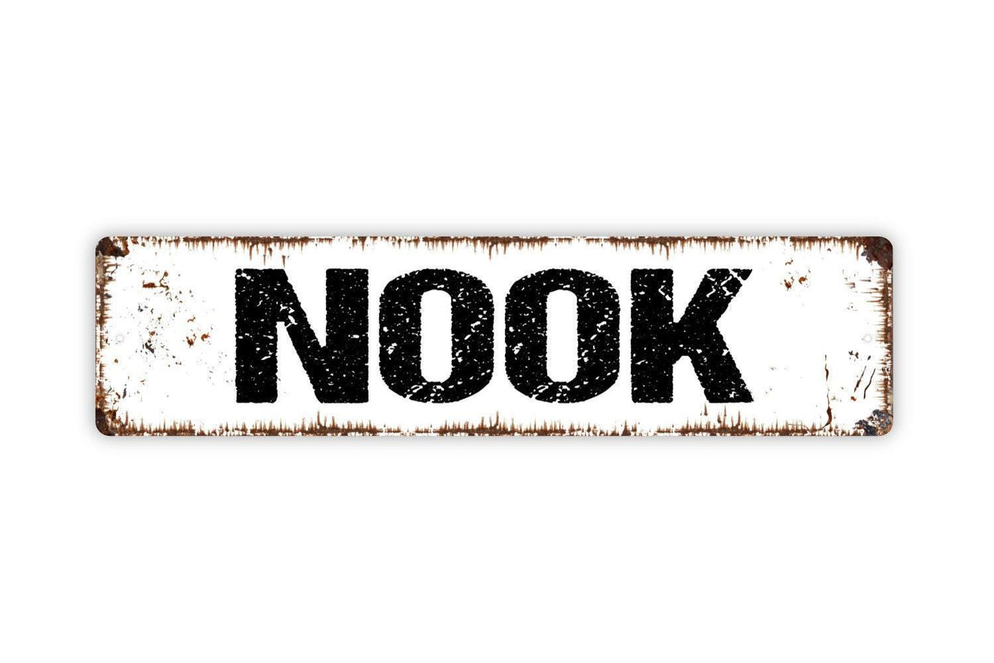 Nook Sign - Reading Corner Cubby Storage Vinyl Sticker Or  Street Metal Sign or Door Name Plate Plaque