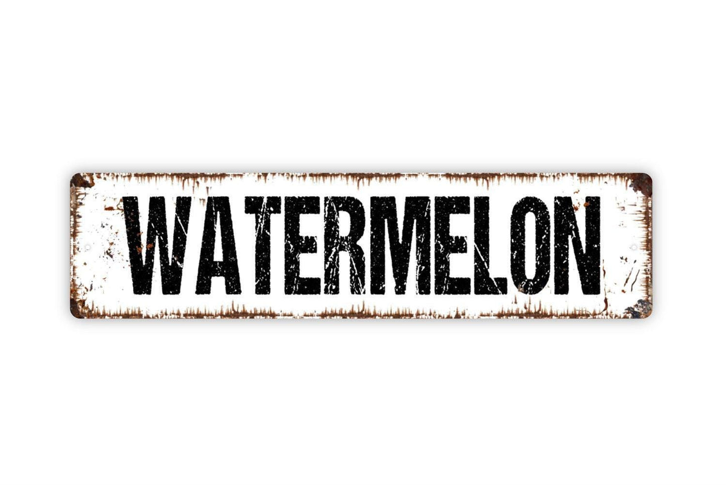 Watermelon Sign - Fruit Produce Garden Marker Farmers Market Vinyl Sticker Or  Street Metal Sign or Door Name Plate Plaque