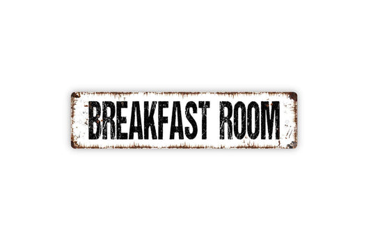 Breakfast Room Sign - Bed And Breakfast Vacation Rental Welcome To Our Home Vinyl Sticker Or  Street Metal Sign or Door Name Plate Plaque