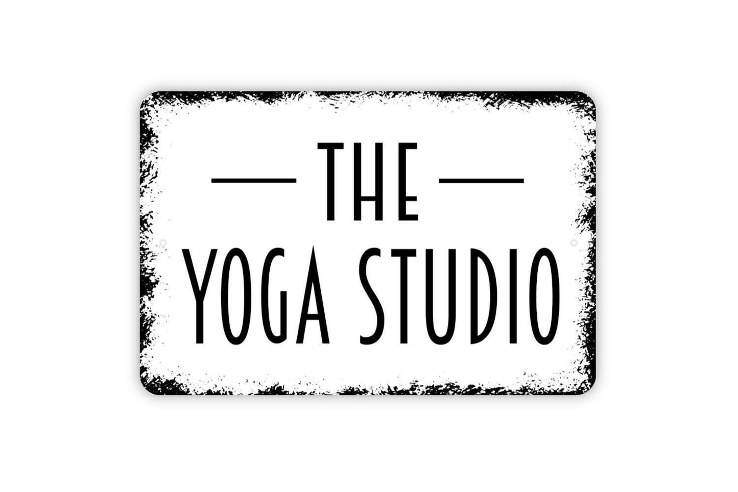 The Yoga Studio Sign | Meditation Mindfulness Wall Decor | Metal Sign or Vinyl Sticker for Home Gym Spa Classroom Studio
