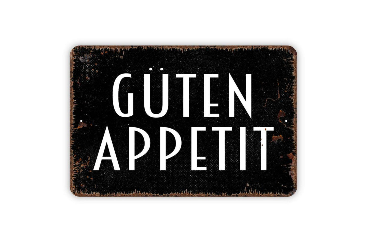 Guten Appetit Sign - Enjoy Your Meal Metal Kitchen Wall Art