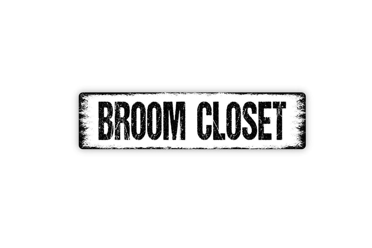 Broom Closet Sign – Metal Utility Room Label, Cleaning Closet Sign, Farmhouse Laundry or Storage Room Wall Décor