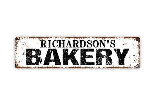 Personalized Bakery Sign, Custom Metal Sign, Vinyl Sticker Or  Street Sign or Door Name Plate Plaque