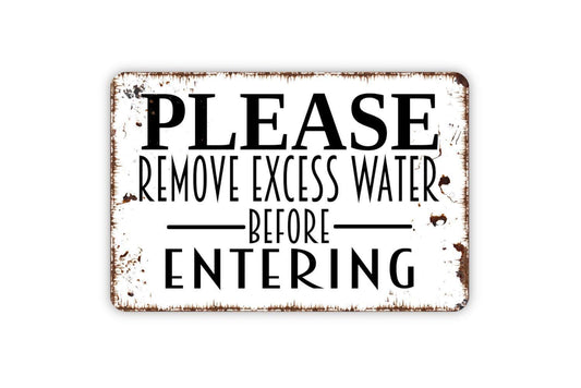 Please Dry Off Before Entering Sign, Vinyl Sticker Or  Metal Sign For Swimming Pool House Indoor Or Outdoor