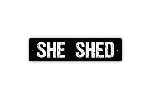 She Shed Sign, Garden Potting Vinyl Sticker Or  Custom Metal Sign, Vinyl Sticker Or  Street Sign or Door Name Plate Plaque