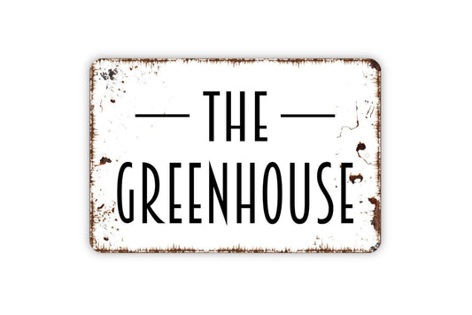 The Greenhouse Sign - Metal Garden Indoor or Outdoor Wall Art