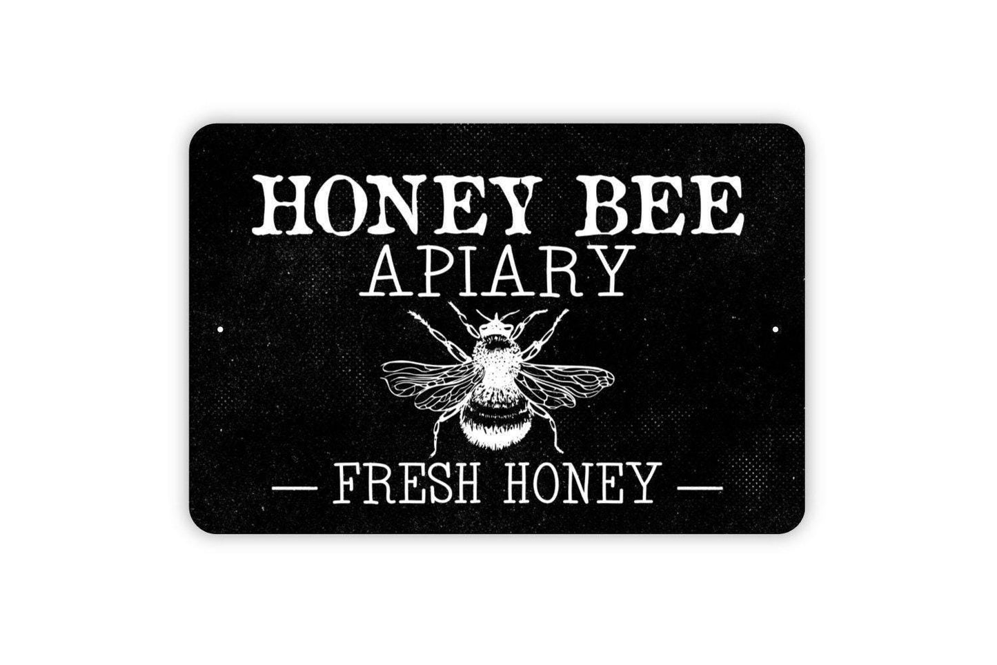 Honey Bee Apiary Fresh Honey Sign - Beekeeper Metal Indoor or Outdoor Wall Art