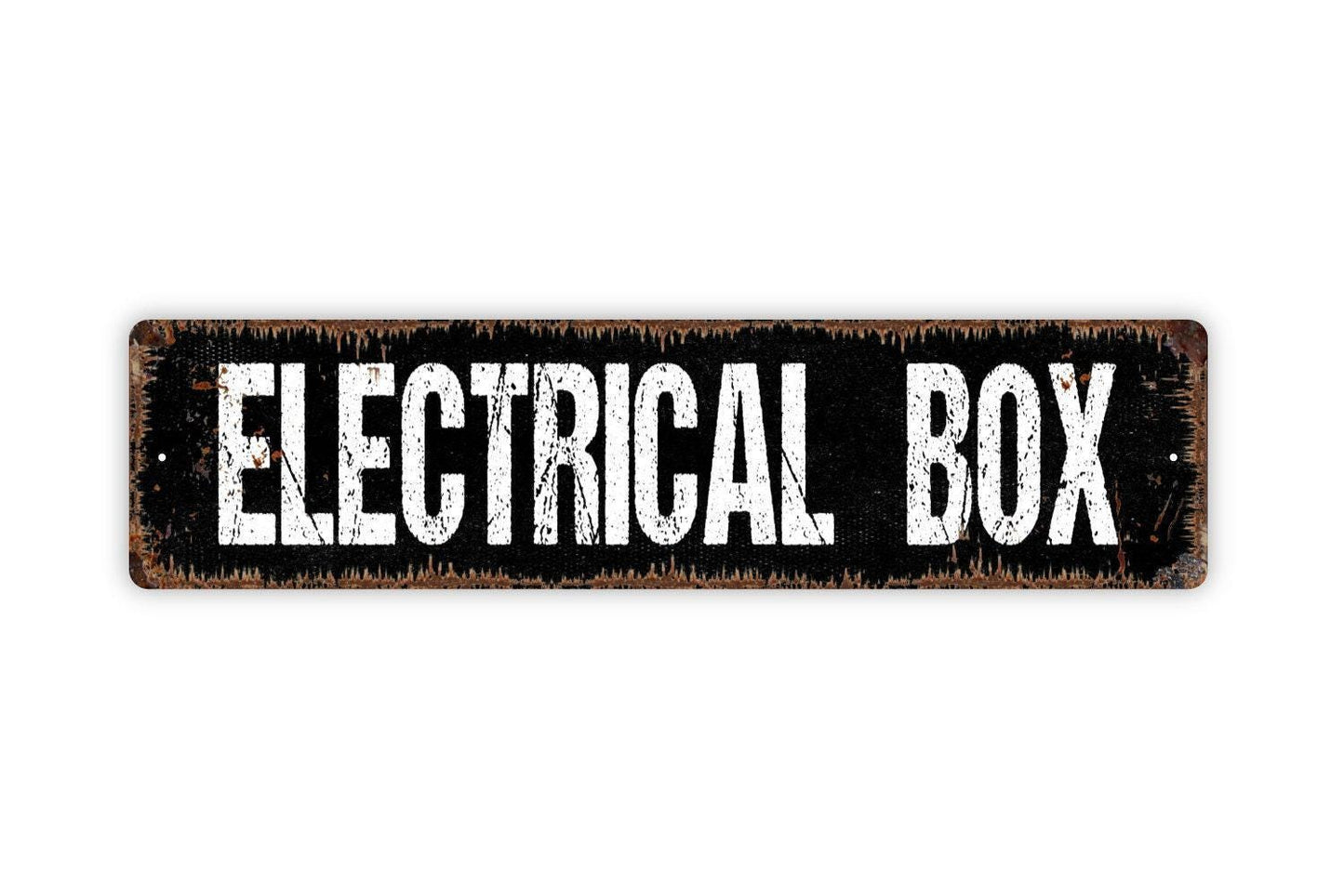 Electrical Box Sign - Electric Panel Room Electricity Danger Warning High Voltage Rustic Street Metal Sign or Door Name Plate Plaque