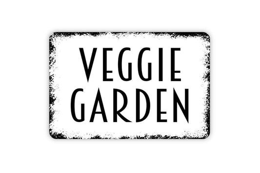 Veggie Garden Sign - Metal Garden Indoor or Outdoor Wall Art