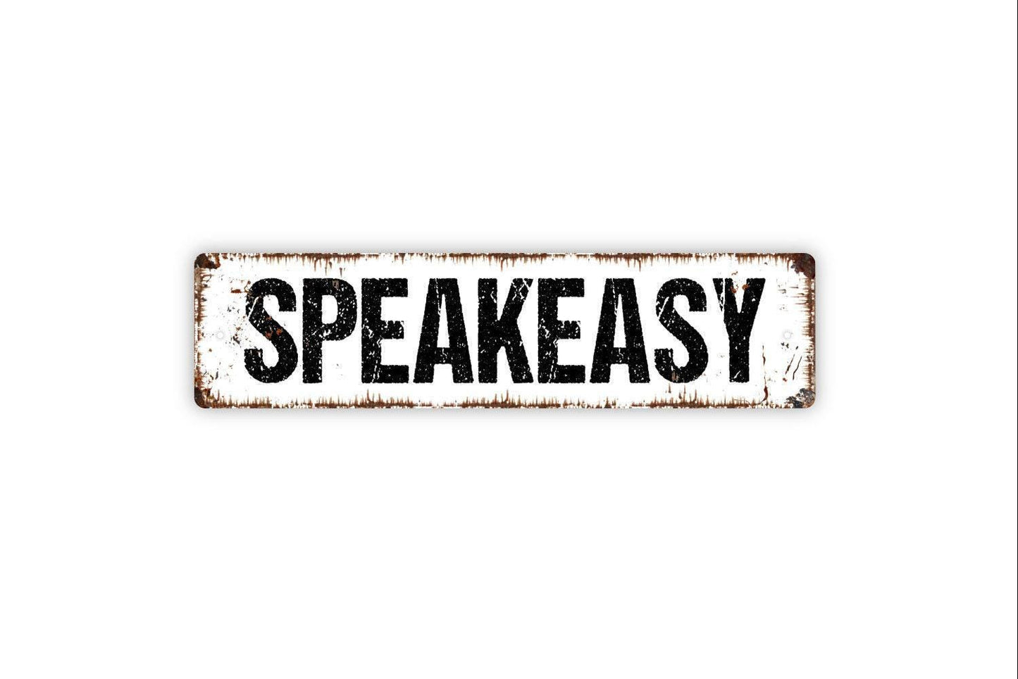 Speakeasy Sign - Pub Bar Drinks Serve Here Vinyl Sticker Or  Street Metal Sign or Door Name Plate Plaque