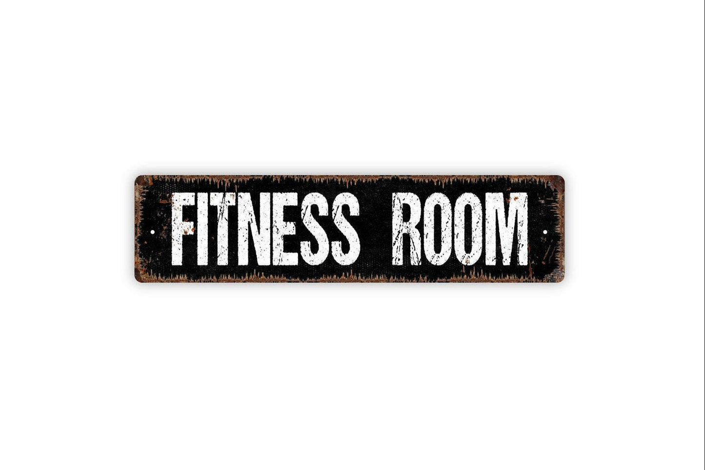 Fitness Room Sign - Vinyl Sticker Or  Metal Street Sign or Door Name Plate Plaque