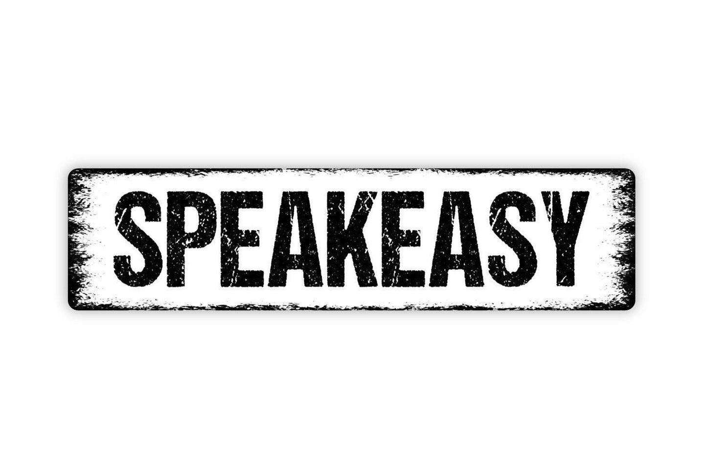 Speakeasy Sign - Pub Bar Drinks Serve Here Vinyl Sticker Or  Street Metal Sign or Door Name Plate Plaque