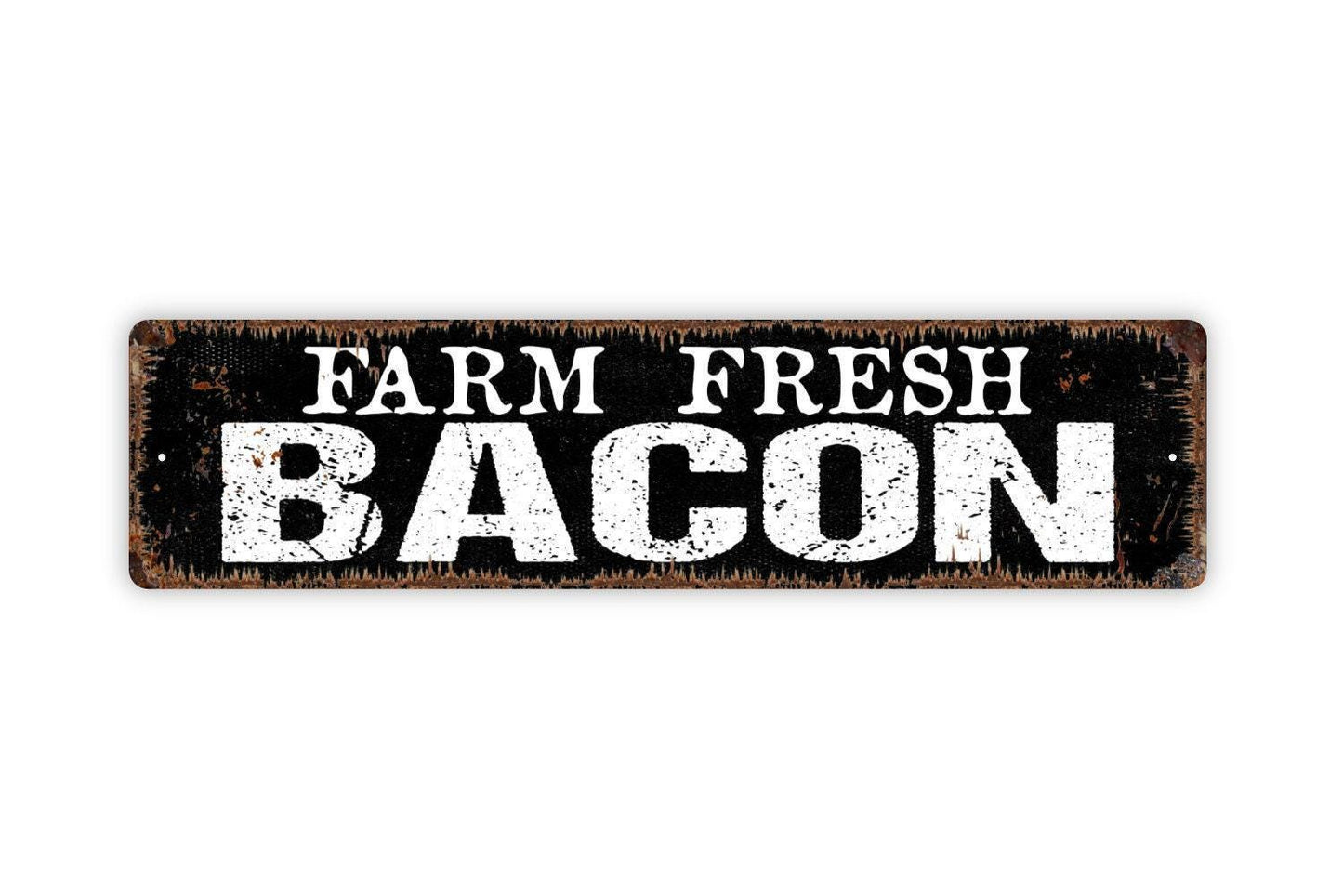 Farm Fresh Bacon Sign - Pig Hog Farm Farmer Ranch I Love Bacon Vinyl Sticker Or  Street Metal Sign or Door Name Plate Plaque