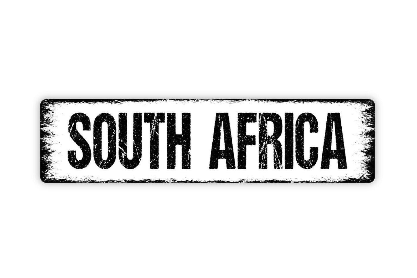 South Africa Sign - Wine Winery Vineyard Vinyl Sticker Or  Street Metal Sign or Door Name Plate Plaque