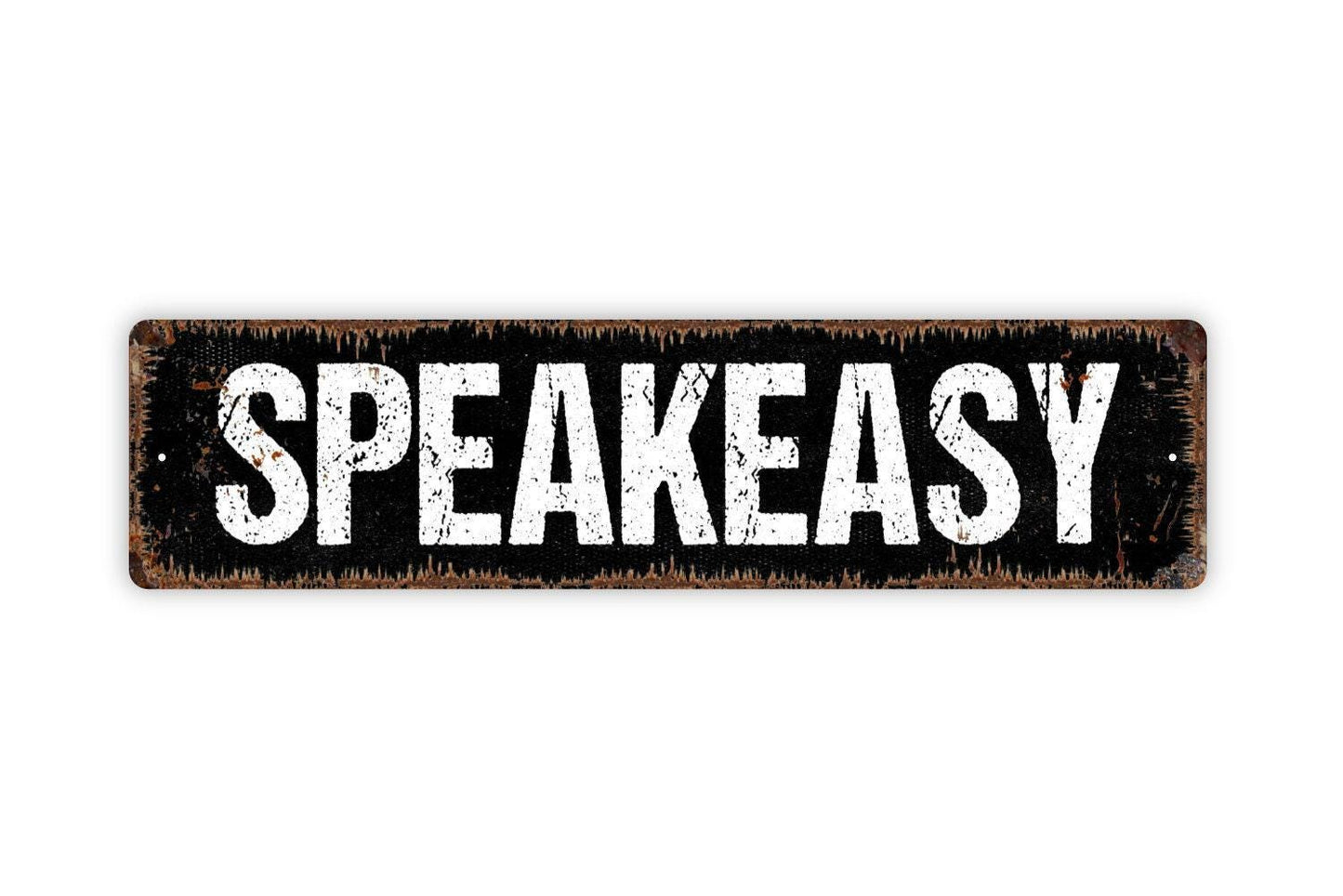 Speakeasy Sign - Pub Bar Drinks Serve Here Vinyl Sticker Or  Street Metal Sign or Door Name Plate Plaque