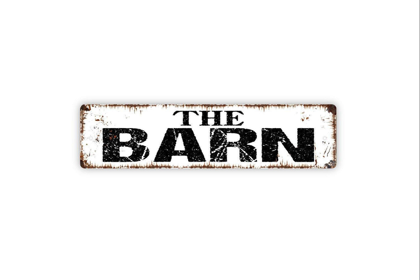 The Barn Sign - Vinyl Sticker Or  Metal Street Sign or Door Name Plate Plaque