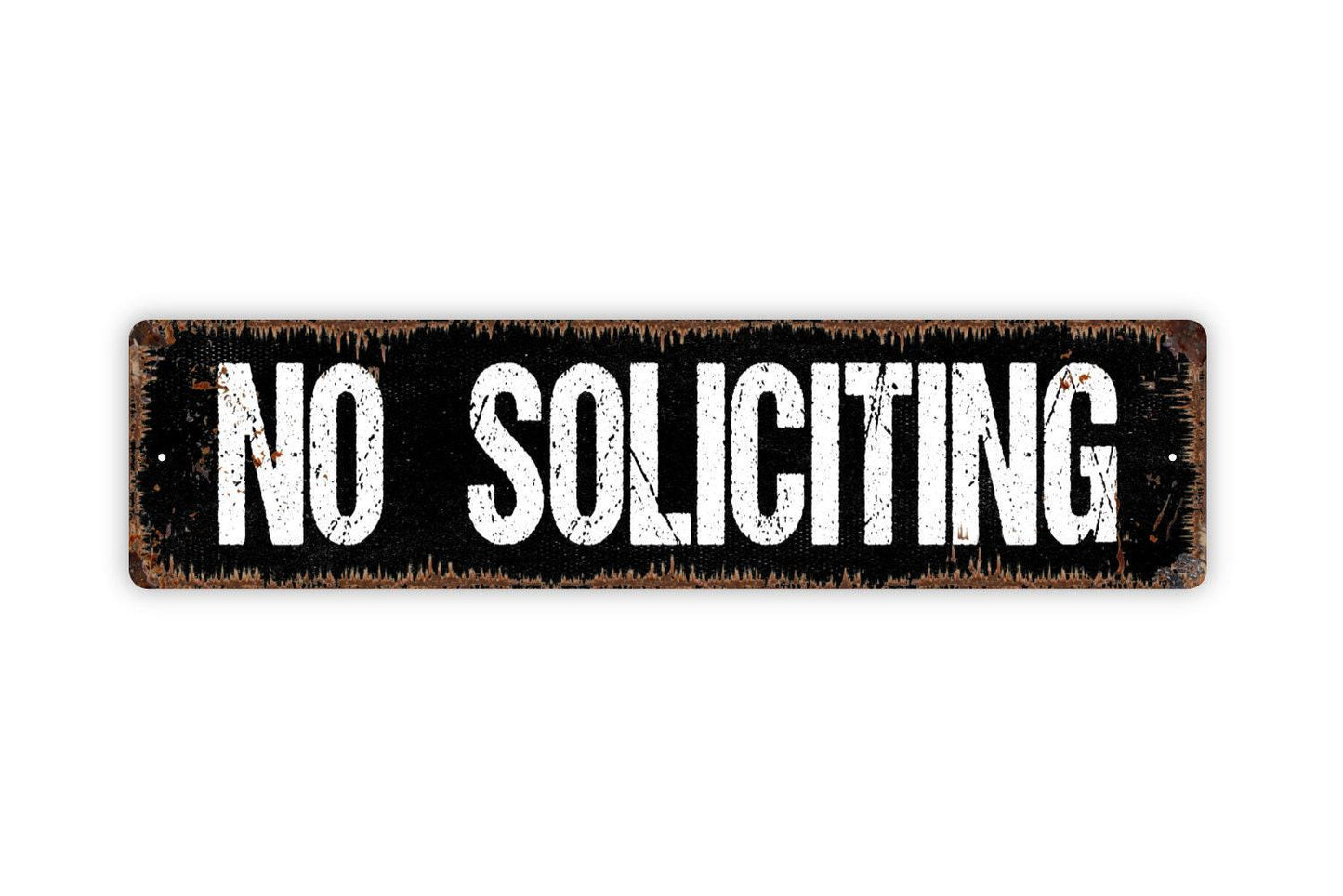 No Soliciting Sign - Private Residence Vinyl Sticker Or  Street Sign or Door Name Plate Plaque