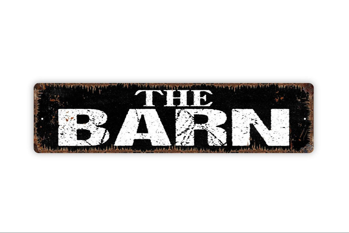 The Barn Sign - Vinyl Sticker Or  Metal Street Sign or Door Name Plate Plaque