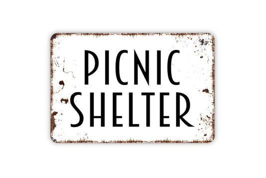 Picnic Shelter Sign - Indoor or Outdoor Custom Metal Wall Art