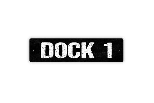 Custom Numbered Dock Sign - Boat Lake Fishing Pier Vinyl Sticker Or  Street Metal Sign or Door Name Plate Plaque