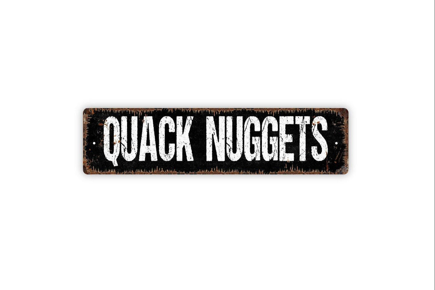 Quack Nuggets Sign - Coop Duck Waterfowl Hen House Fresh Eggs Vinyl Sticker Or  Street Metal Sign or Door Name Plate Plaque