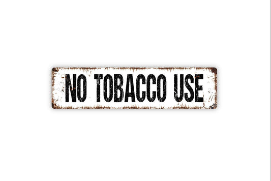 No Tobacco Use Sign - No Smoking No Vaping No Spitting Area Zone Vinyl Sticker Or  Street Metal Sign Or Door Name Plaque