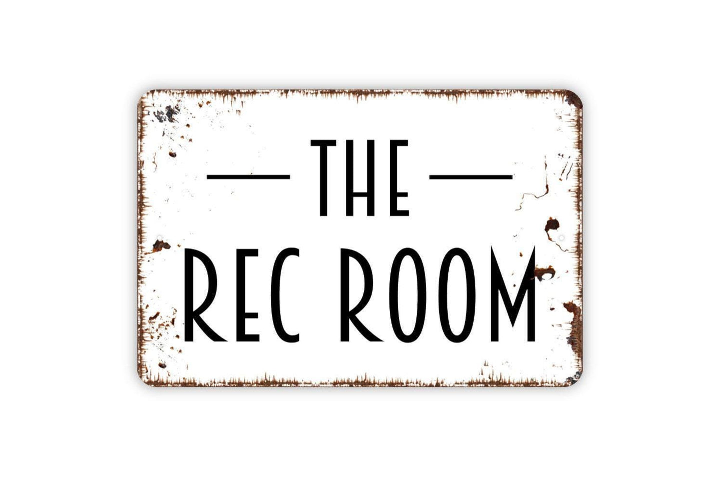 The Rec Room Sign Metal or Vinyl Sticker | Game Room Wall Art | Family Recreation Room Decor | Man Cave Sign | Basement Lounge Wall Sign