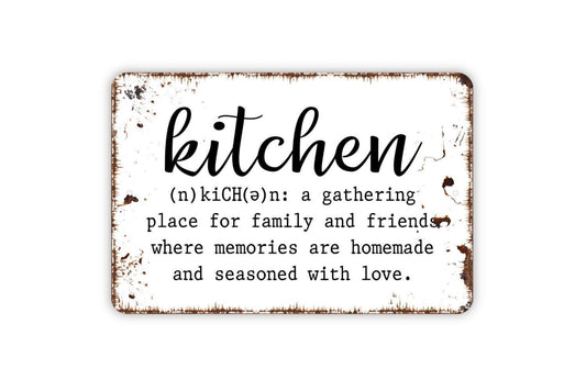 Kitchen Definition Sign - Farmhouse Decor Metal Wall Art