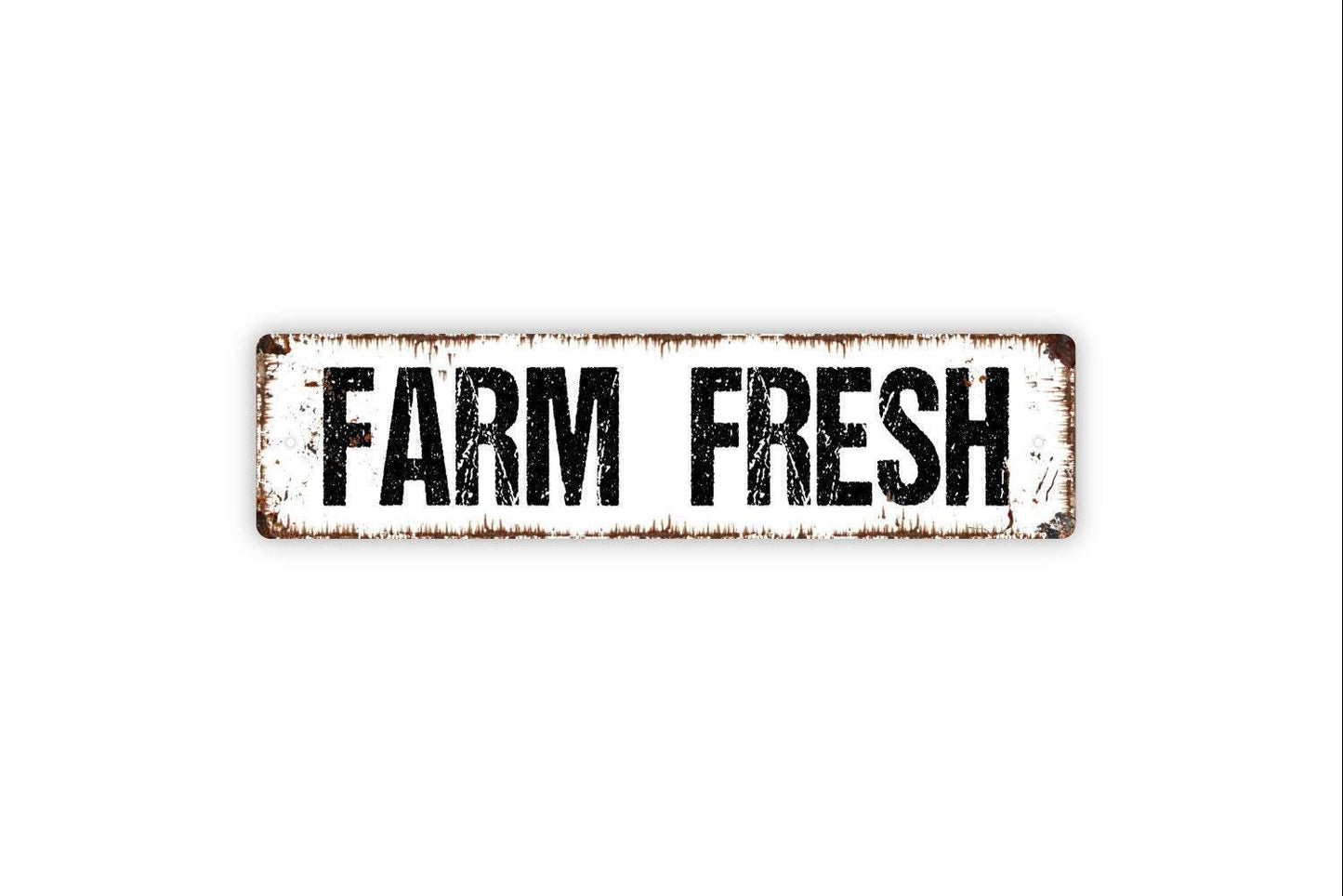 Farm Fresh Sign - Farmhouse Farmer Kitchen Vinyl Sticker Or  Street Metal Sign or Door Name Plate Plaque