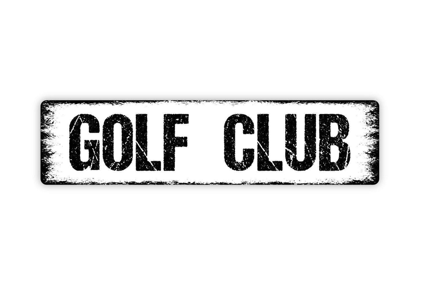 Golf Club Sign – Rustic Sports Wall Decor – Man Cave or Game Room Golf Sign – Golfer Gift Wall Art – Metal Sign or Vinyl Sticker