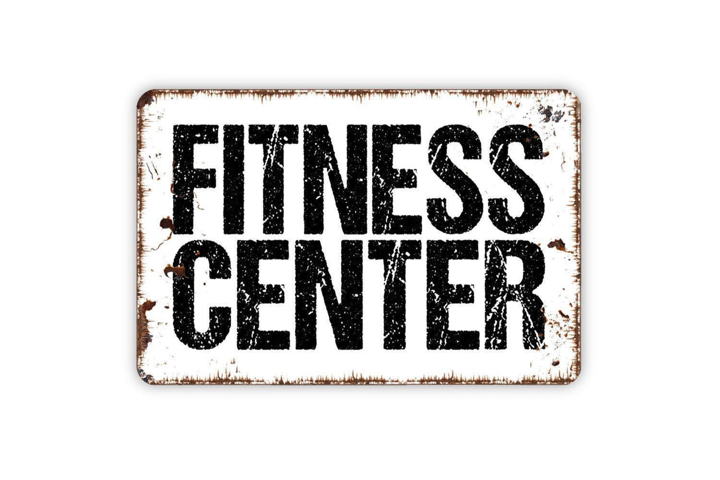 Fitness Center Sign, Workout Fitness Metal Sign, Gym Custom Family Sign With Established Date, Farmhouse Decor Modern Wall Metal Sign