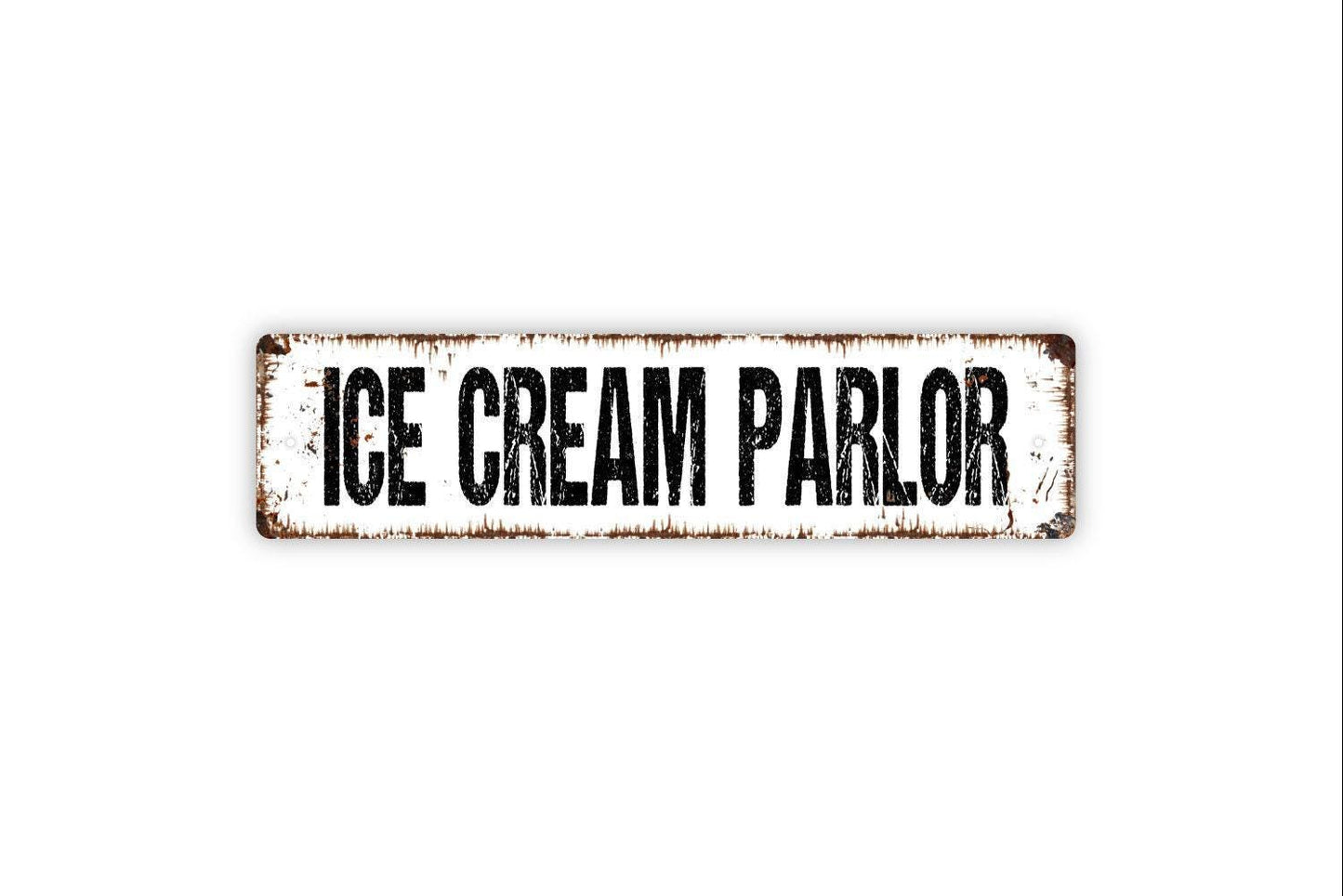 Ice Cream Parlor Sign | Metal Wall Sign | Vinyl Sticker | Ice Cream Shop Decor | Kitchen Wall Art | Sweet Shop Sign | Farmhouse Wall Decor